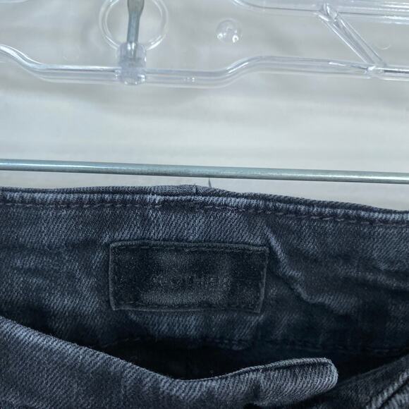 MOTHER The Pixie Ankle Fray Jeans in Not Guilty Washed Black Size 27 Button Fly - Picture 6 of 14